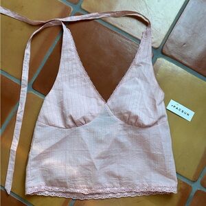 PacSun Soft Pink Lace halter top nwt boho lace top